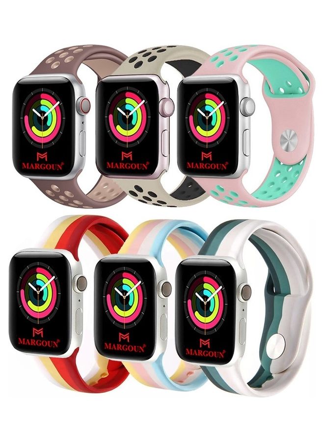MARGOUN - Apple Watch 45Mm 44Mm 42 Silicone Sport Band 6 Pack Nike Design Collection 1 - Image 1