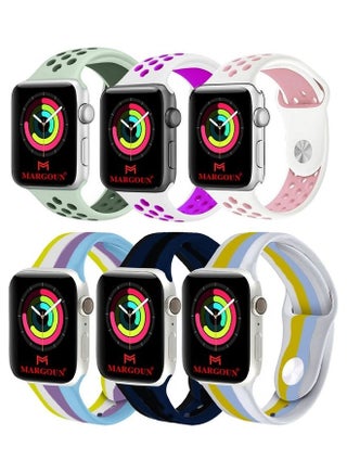 Apple Watch 45Mm 44Mm 42 Silicone Sport Band 6 Pack Nike Design Collection 6 - v1647336793/N52904993A_1