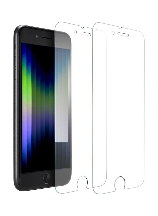 MARGOUN 2-Pack Apple iPhone SE 2022 (SE 3rd Generation) Premium Screen Protector Tempered Glass 4.7 inch Clear  - Image 3