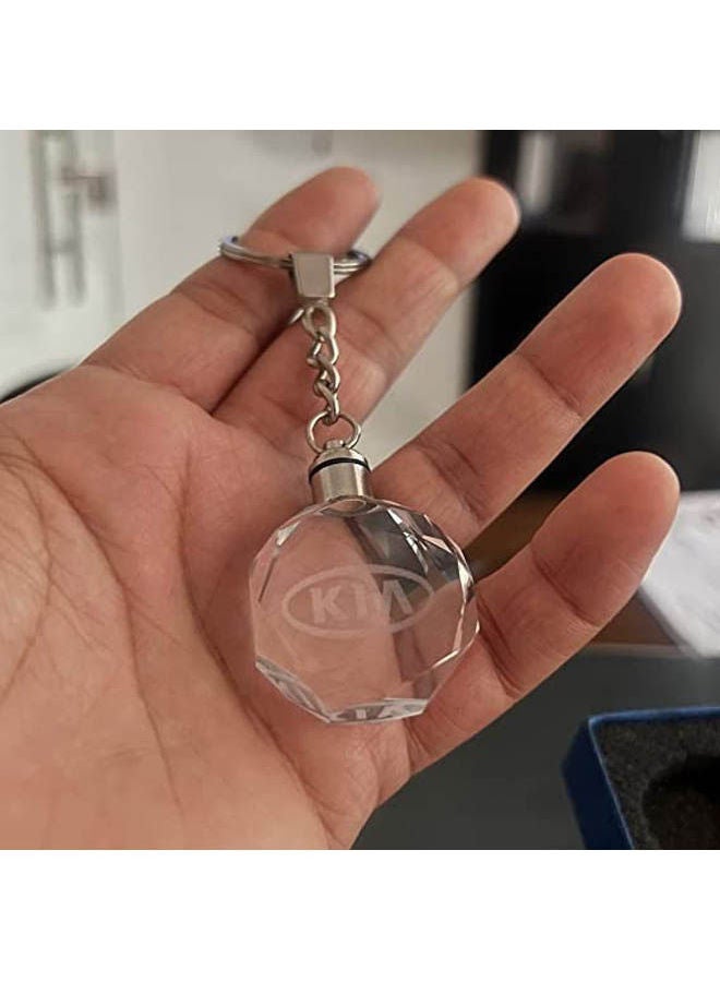 Kia Car Logo Keychain With Changing Color Light Key Chain - Image 4