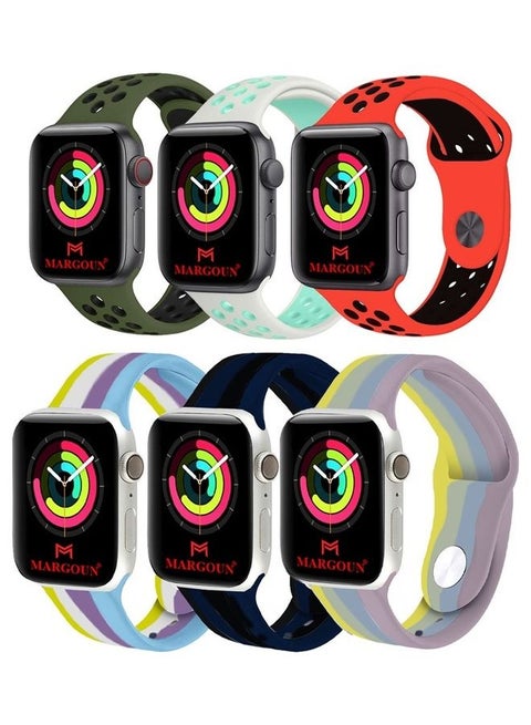 Apple Watch 45Mm 44Mm 42 Silicone Sport Band 6 Pack Nike Design Collection 10