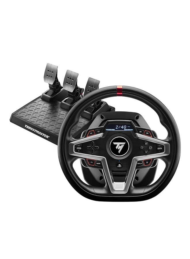 THRUSTMASTER - Thrustmaster T248, Racing Wheel And Magnetic Pedals, Hybrid Drive, Magnetic Paddle Shifters, Dynamic Force Feedback, Screen With Racing Information (Ps5, Ps4, Pc) - Image 1