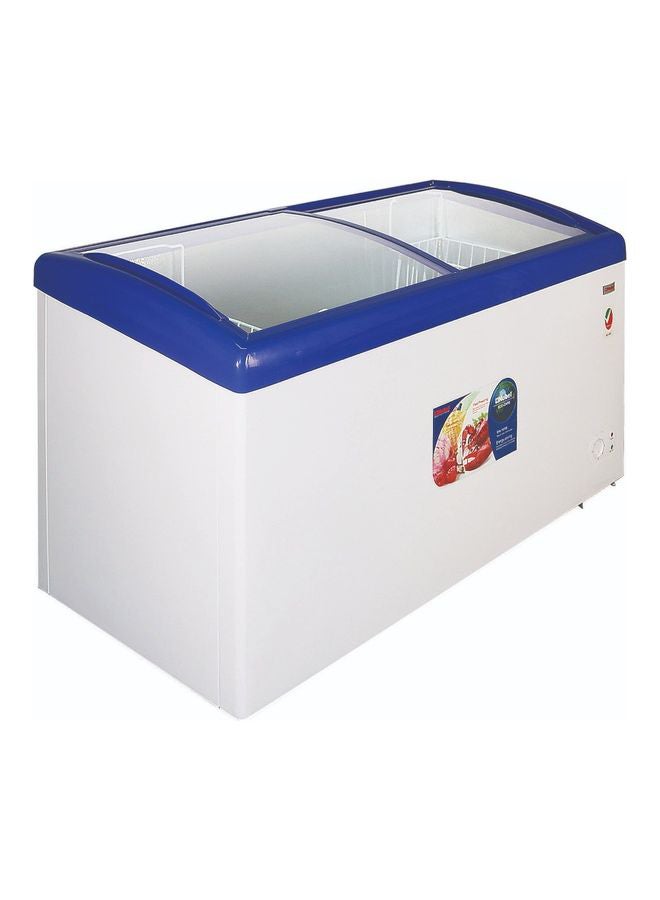 Curved Glass Sliding Door Freezer NSC495 White