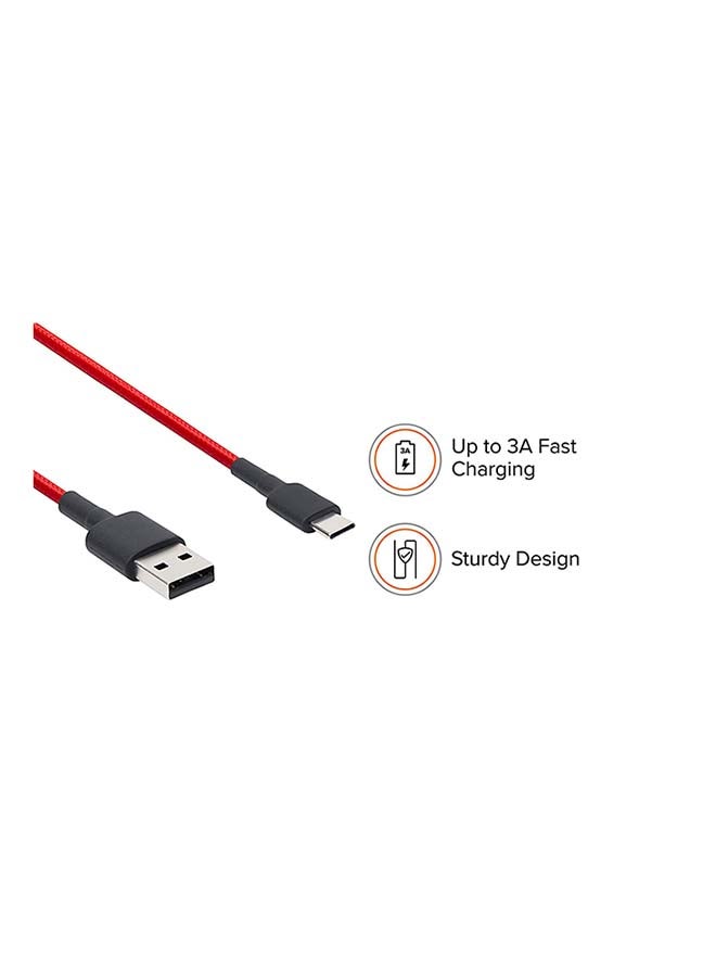 Xiaomi Mi Braided USB Type-C Cable Red - Image 3