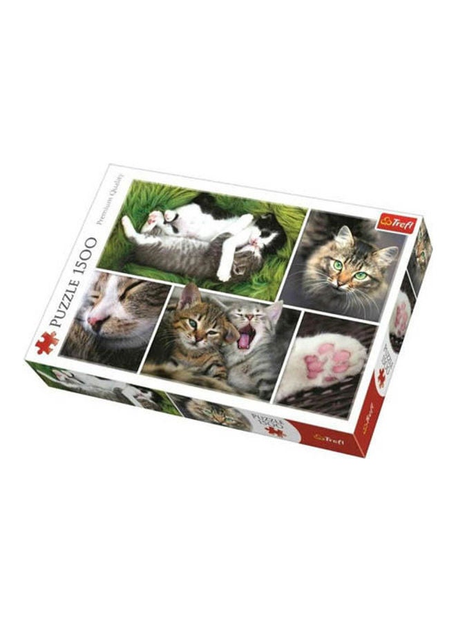 Trefl - 1500-Piece Jigsaw Puzzle Just Cat Things Collage - Image 1