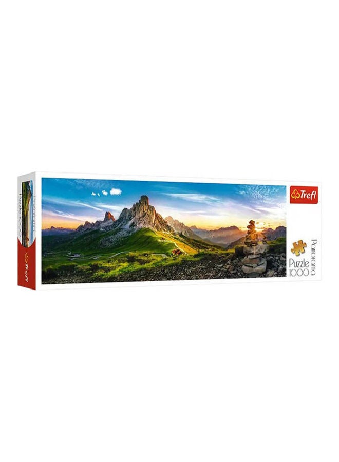 Trefl 1000-Piece Panorama Jigsaw Puzzle Passo Di Giau Dolomites  - Image 1