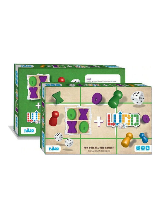 نيلكو ألعاب لوحية 2 في 1 XO وLudo 