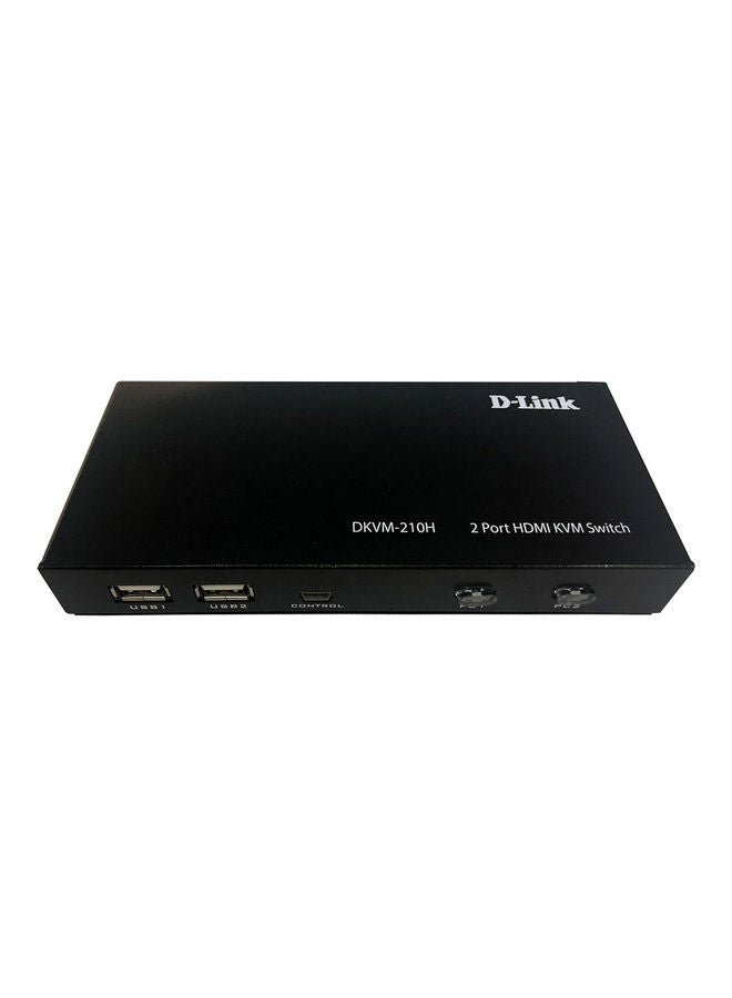 D-Link - 2-Port KVM Switch With HDMI And USB Ports Black - Image 1
