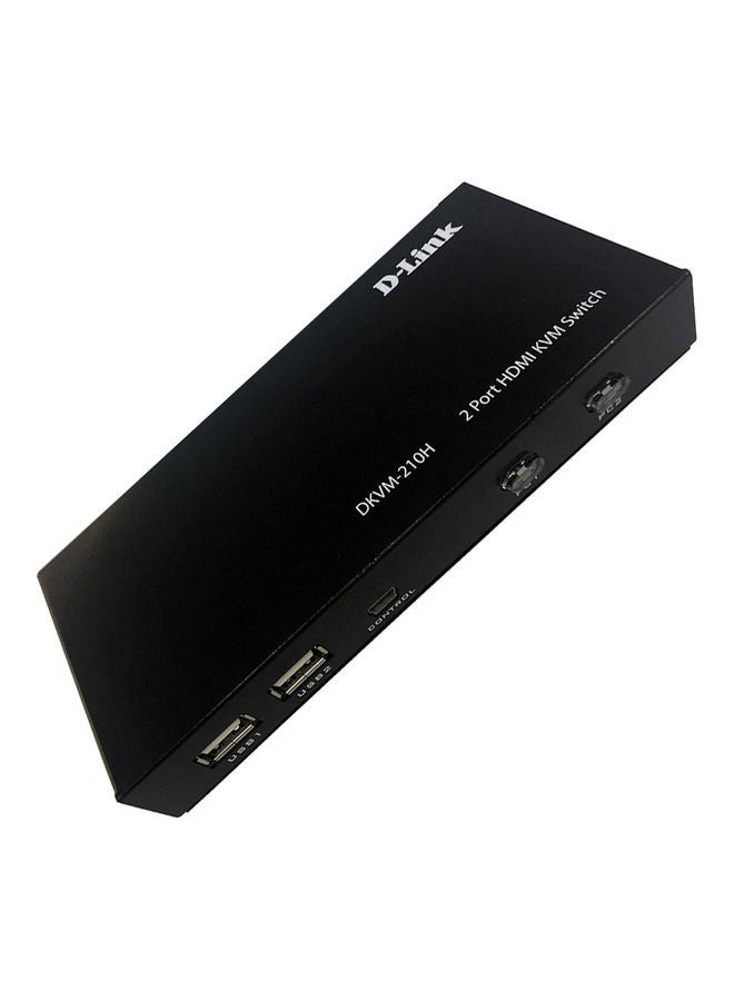 D-Link - 2-Port KVM Switch With HDMI And USB Ports Black - Image 1