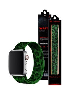MARGOUN Stainless Steel Mesh Band For Apple Watch Series 7/6/SE/5/4/3/2/1 42mm 44mm 45mm Green/Black  - Image 2