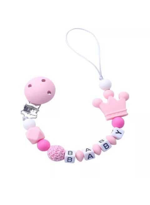 Baby Silicone Pacifier Teething Clip Holder Chain for Feeding With Food Grade PP Material and BPA Free-Assorted