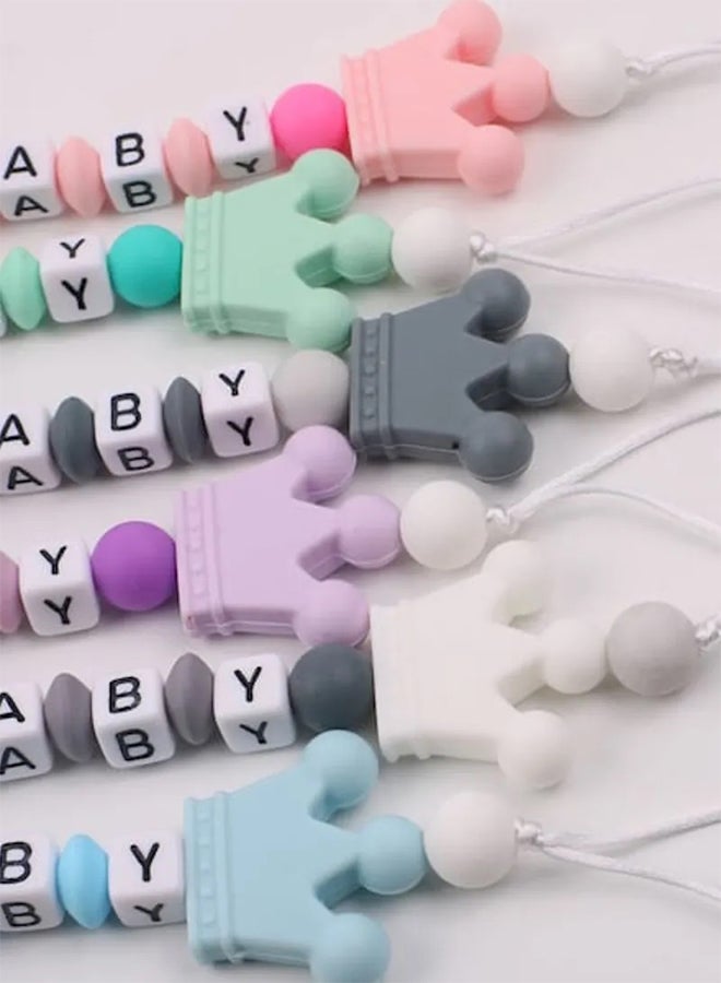 Baby Silicone Pacifier Teething Clip Holder Chain for Feeding With Food Grade PP Material and BPA Free-Assorted - Image 5