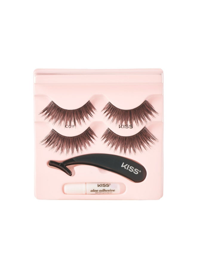 KISS - Haute Couture Eyelashes Duo Pack With Applicator Multicolour - Image 1