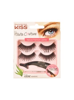 KISS Haute Couture Eyelashes Duo Pack With Applicator Multicolour  - Image 1