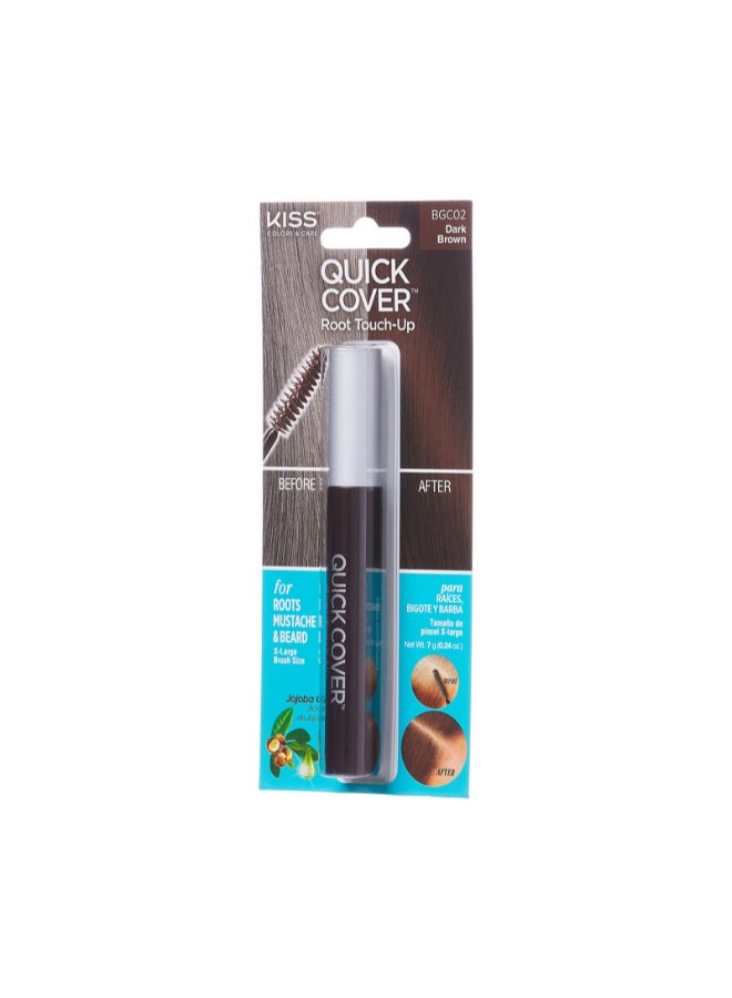KISS Quick Cover Brush-In Hair Touch Up Mascara Dark Brown  - Image 2