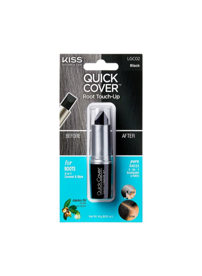 KISS Quick Cover Blend Away Gray Hair Touch Up Black  - Image 1