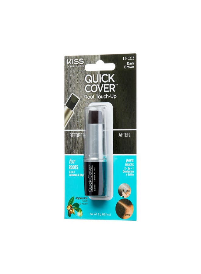 KISS Quick Cover Blend Away Gray Hair Touch Up Dark Brown 6grams  - Image 2