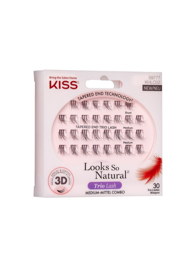 KISS - Haute Couture Trio Eye Lashes Medium KHLC02 Black - Image 1