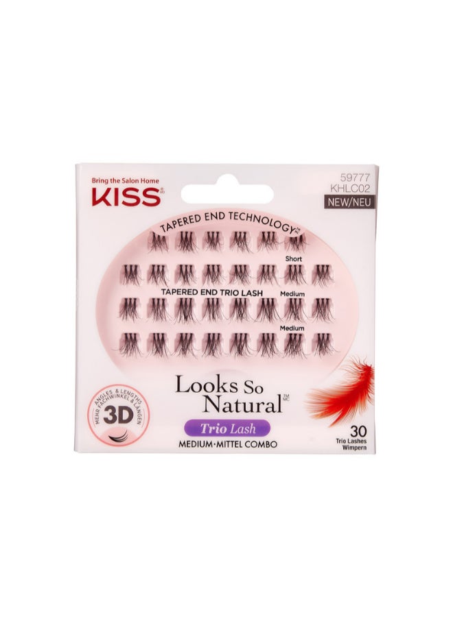 KISS - Haute Couture Trio Eye Lashes Medium KHLC02 Black - Image 1