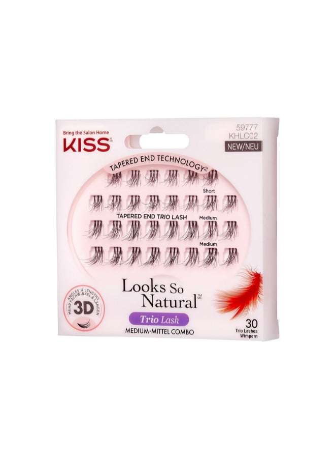 KISS - Haute Couture Trio Eye Lashes Medium KHLC02 Black - Image 1