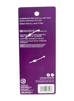 Goody 2-Piece Slideproof Wingless Small Claw Clip Brown/Black 17cm  - Image 2
