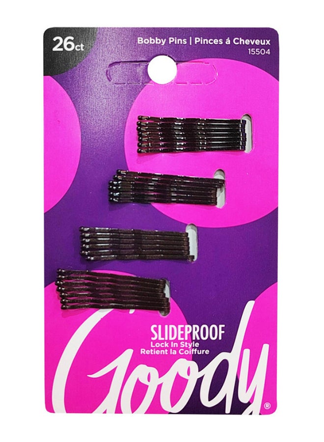 قودي  مجموعة دبابيس شعر بوبي مكونة من 26 قطعة أسود 11.5سم - Image 1