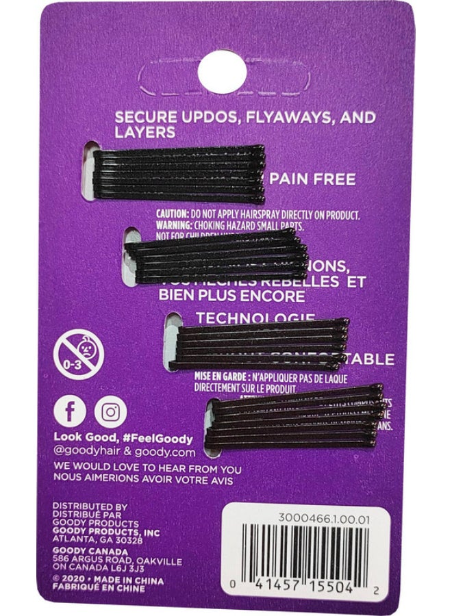 قودي  مجموعة دبابيس شعر بوبي مكونة من 26 قطعة أسود 11.5سم - Image 2