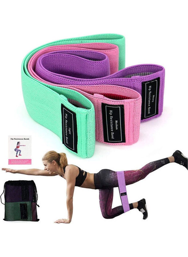Dolphin Premium Resistance Band Set For Legs And Butt Exercise Bands Set Booty Bands Hip Bands Wide  (Set 3) - Image 1