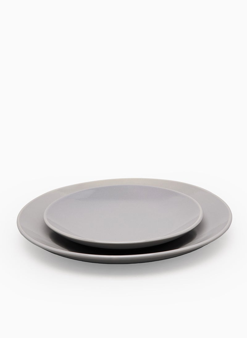 Noon East 18-Piece Stoneware Dinner Set Plates, Dishes, Bowls, Serves 6 Medium Grey  - Image 5