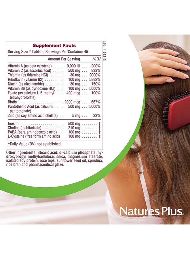 Natures Plus Ultra Hair Sustained Release 90 Tablets - Image 3