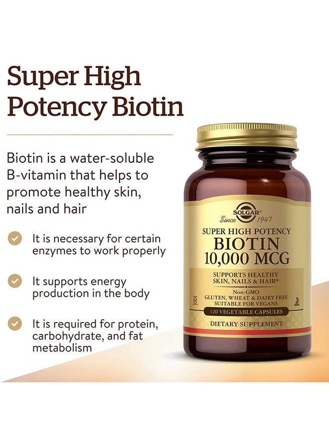 Solgar Super Potency Biotin-5000 Mcg-100 Vegetable Capsule - Image 5