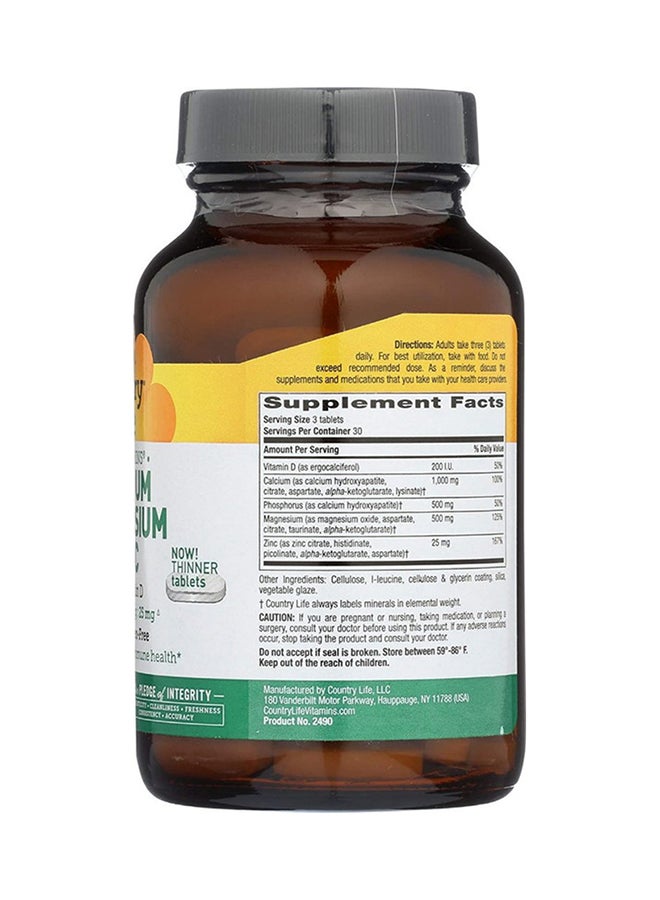 Country Life - Target-Mins Calcium Magnesium Zinc Supplement - 180 Tablets - Image 1