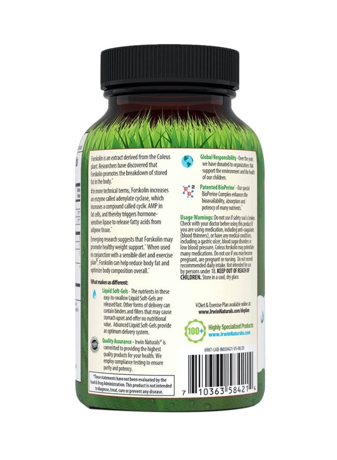 Irwin Naturals Forskolin Fat-Loss Dietary Supplement - 60 Liquid Soft-Gels  - Image 3