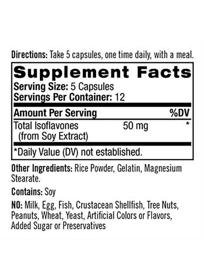 Soy Isoflavones Dietary Supplement - 60 Capsules
