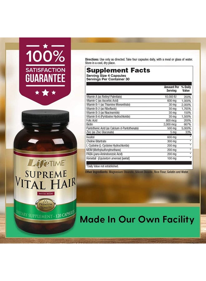 Lifetime - Supreme Vital Hair - 120 Capsule - Image 1