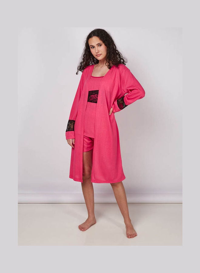 ARTLOOK Pajama Short 7-Pices Pink/Black Pink/Black - Image 1