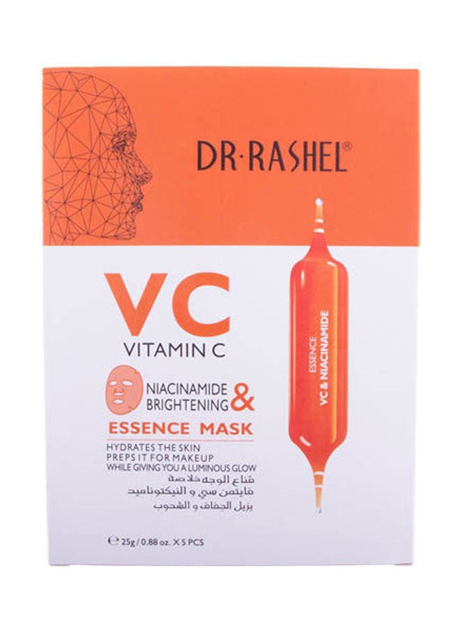 دكتور راشيل مجموعة ماسكات بخلاصة فيتامين C من 5 قطع متعدد الألوان 25جرام