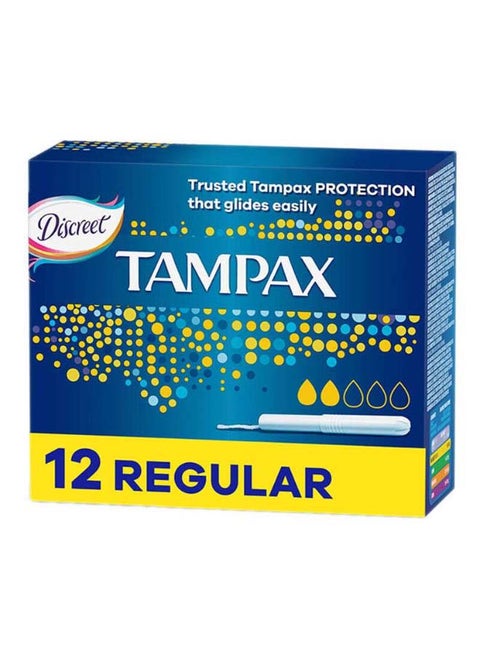 Cardboard Applicator Tampons Regular Absorbency 12 Count