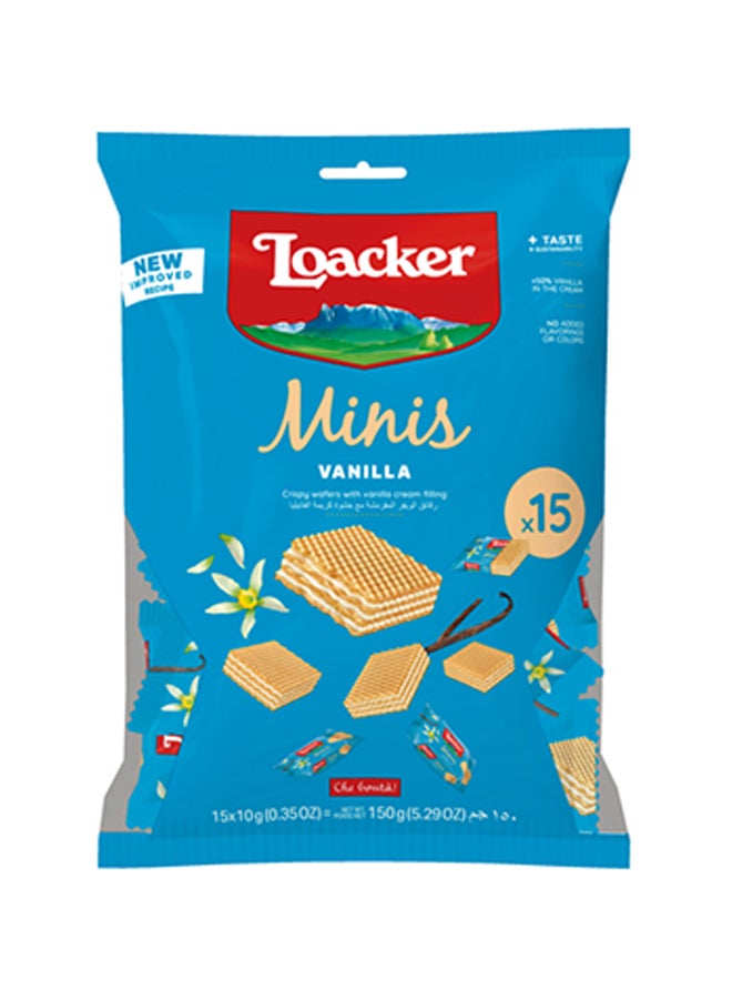 Loacker Minis Vanilla Cream Filled Wafers 150grams - Image 1