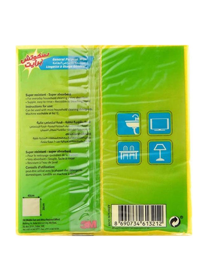 سكوتش برايت ممسحة متعددة الأغراض، مجموعة مكونة من قطعتين أصفر 40x38سم - Image 3