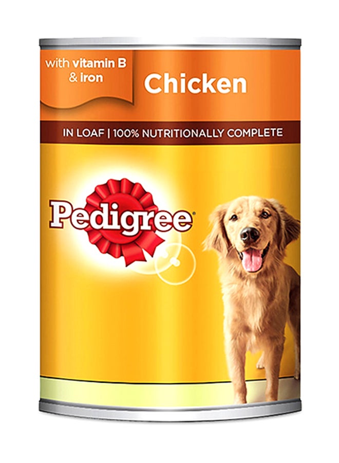 Pedigree Chicken Loaf Wet Dog Food Can 400g  - Image 1