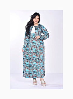 Nightgown Long Sleeves With Pattern Multicolour