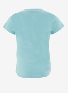 R&B Baby Girls Printed Crew Neck T-Shirt Blue  - Image 2