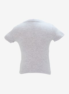 R&B Baby Boys Graphic Print Round Neck T-Shirt Grey Melange  - Image 2