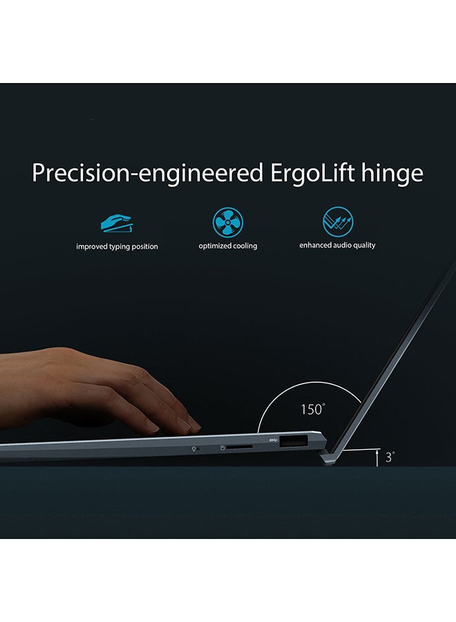 ASUS - Zenbook 13 OLED UX325EA-OLED001W Slim Laptop With 13.3-Inch Display, Core i7-1165G7 Processor/16GB RAM/1TB SSD/Intel Iris XE Graphics/Windows 11 Home English/Arabic Pine Grey - Image 1
