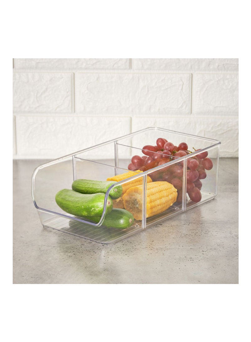 Home Box 3-Compartment Kitchen and Fridge Organiser Clear 9 x 14cm  - Image 3