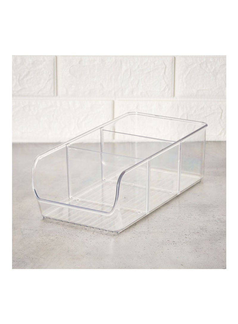 Home Box 3-Compartment Kitchen and Fridge Organiser Clear 9 x 14cm  - Image 4