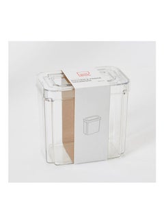 Sistematico Stackable Fridge Organizer with Lid Clear 12.3 x 7.5cm