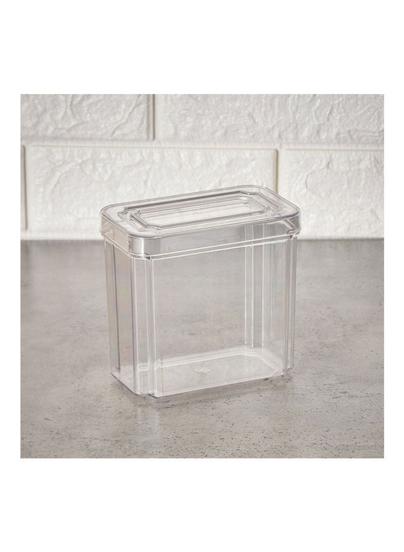 Home Box - Sistematico Stackable Fridge Organizer with Lid Clear 12.3 x 7.5cm - Image 1