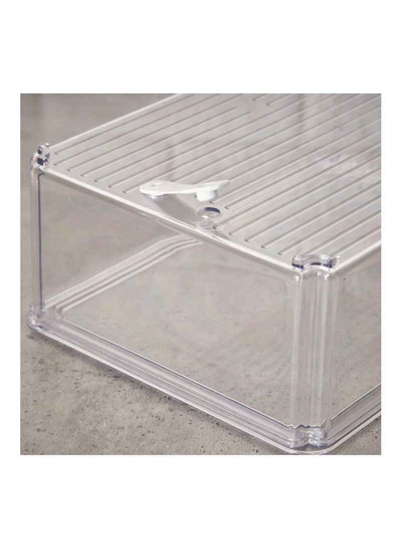 Home Box Sistematico Stackable Fridge Organizer with Lid Clear 9.8 x 20cm - Image 5